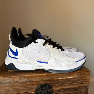 Nike White and Blue PlayStation Athletic Shoes